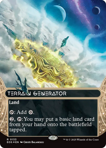 Terrain Generator (0133) (Borderless) (Galaxy Foil) [Edge of Eternities: Stellar Sights]