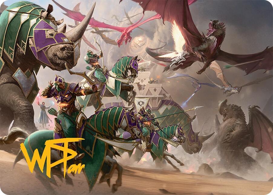 United Battlefront Art Card (5/54) (Gold-Stamped Signature) [Tarkir: Dragonstorm Art Series]