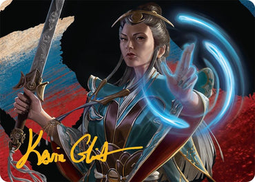 Narset, Jeskai Waymaster Art Card (44/54) (Gold-Stamped Signature) [Tarkir: Dragonstorm Art Series]