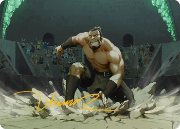 The Boulder, Ready to Rumble Art Card (Gold-Stamped Signature) [Avatar: The Last Airbender Art Series]