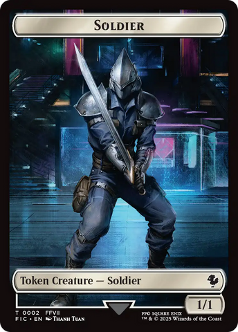 Soldier // Rebel Double-Sided Token [FINAL FANTASY Commander Tokens]