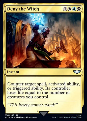Deny the Witch (Surge Foil) [Universes Beyond: Warhammer 40,000]