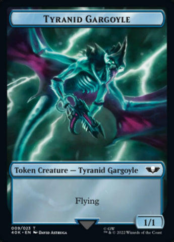 Tyranid (017) // Tyranid Gargoyle Double-Sided Token (Surge Foil) [Universes Beyond: Warhammer 40,000 Tokens]
